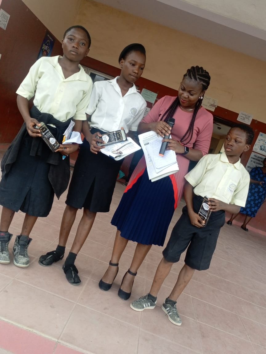 Young people participating in a Crowned Pillars Foundation school outreach